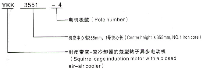 YKK系列(H355-1000)高压YKS5006-6/710KW三相异步电机西安泰富西玛电机型号说明